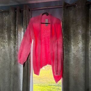 Women's Fuzzy Pink Sweater